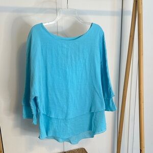Elegant Blue Women's Blouse size xl